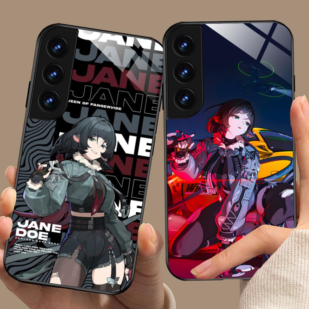 Чехол для телефона Zenless Zone Zero Jane Doe для Samsung Galaxy A56 55 54 53 52 51 36 35 34 23 16 15 5G Стеклянный Цветной Чехол Чехол