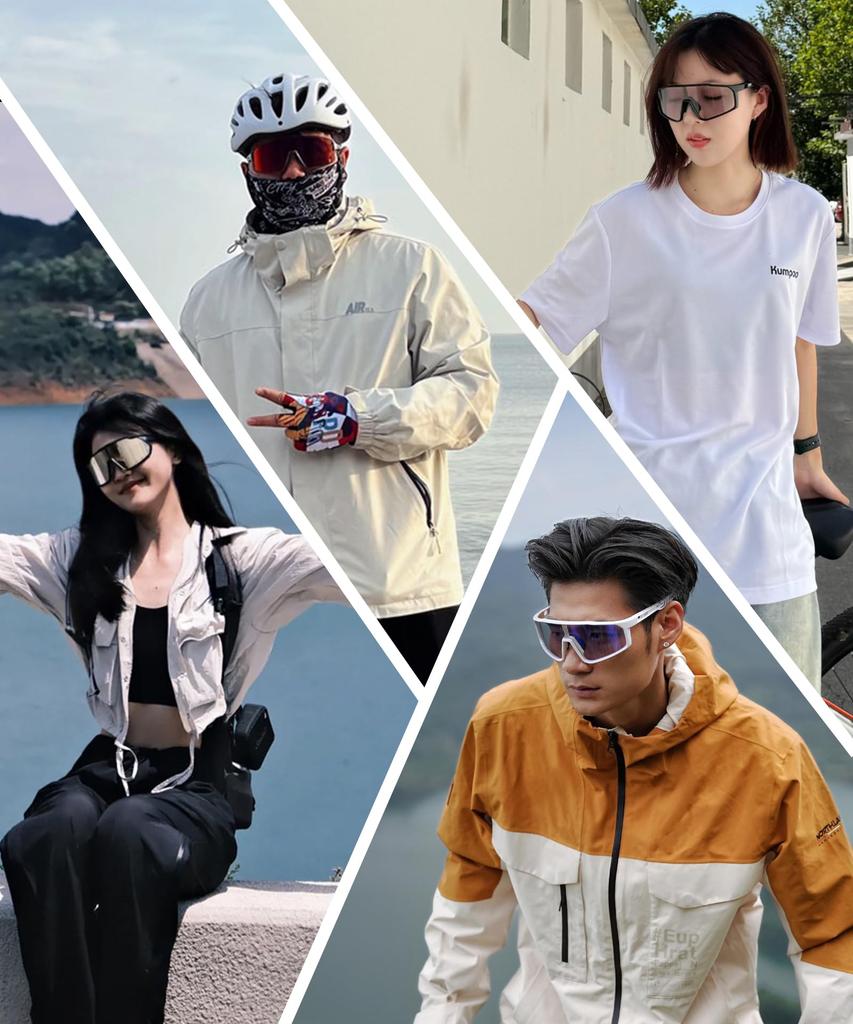 LECAGE Photochromic Sports Sunglasses, Cycling Goggles, Lightweight, Color-Changing, UV Protection, Youth Baseball Sunglasses, Unisex, Ideal for