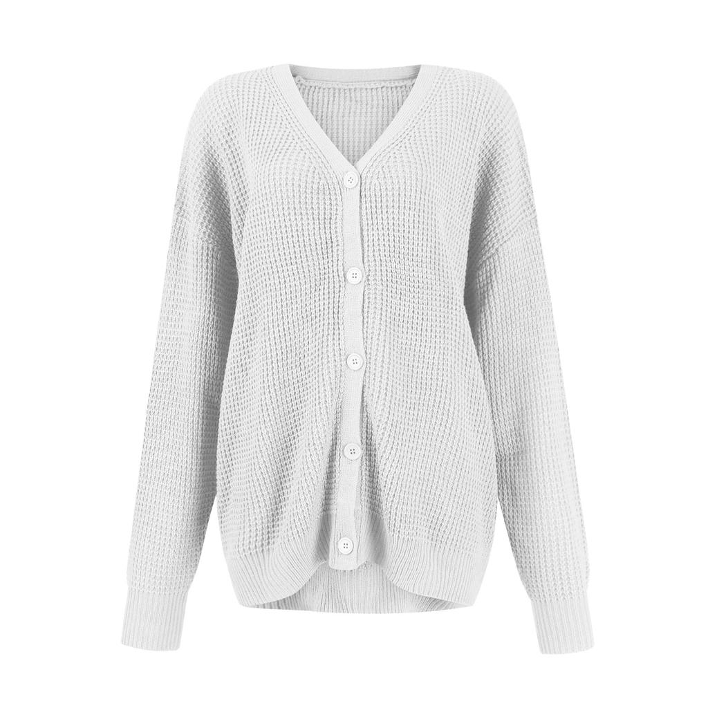 Women's Cardigan Sweater Button-Down Long Sleeve Oversized Knit Cardigans