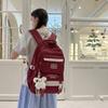 Schoolbag Female Korean Edition Japanese Large Capacity Tide ins Simple Contrast Color Elementary School Students Junior High School Students Travel 
