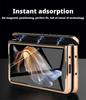 Чехол для Samsung Galaxy Z Fold 5 с полной защитой шарнира, чехлы из премиальной кожи для Fold 4 3, закаленное защитное стекло