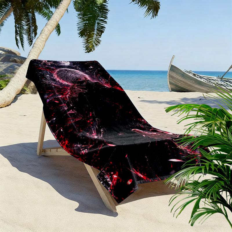 Ken kaneki anime Print Beach Towel, Large Soft Quick Dry Towel for Beach Camping Swimming