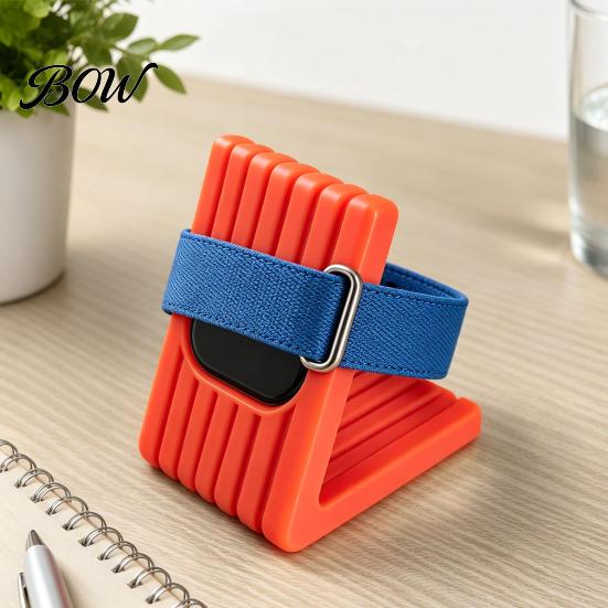 Space-saving Charger Stand 3D Printed Charging Dock for Fitbit Air, Cable Management Station Air Desktop Holder Smartwatch, Vertical with Wire