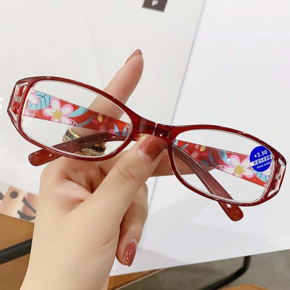 Цинк Цинковый сплав Складные Пресбиопические Очки с Цветочным Принтом Очки для Защиты от Синего Света День Матери