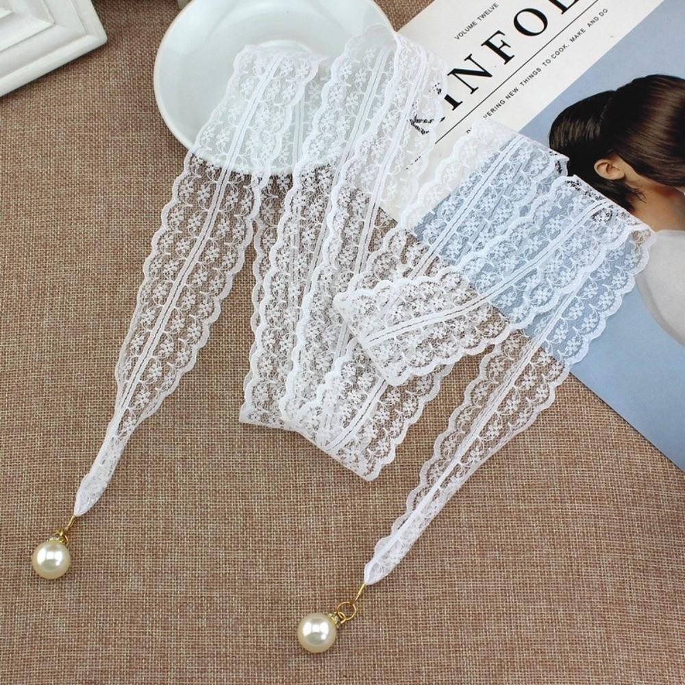 Embroidered Print Lace Waist Belt Pearl Pendant Waist Chain Elegant Chain Belt Women