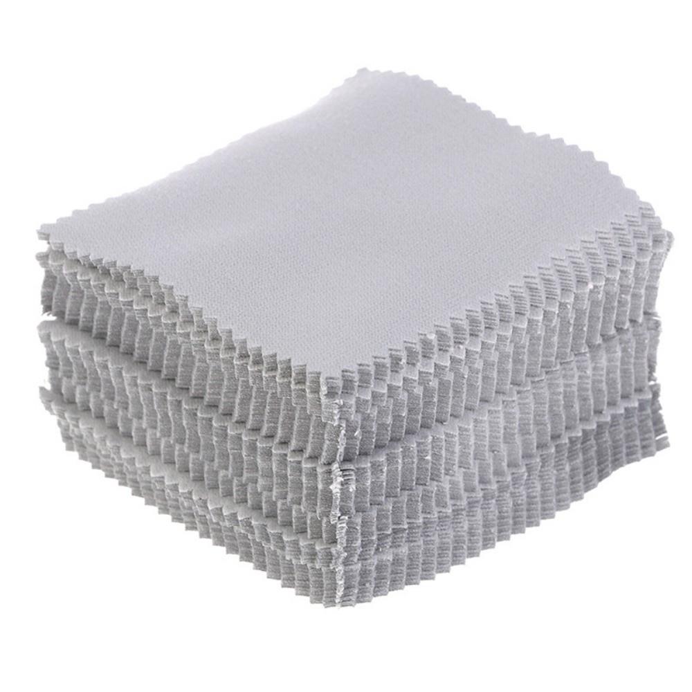 50Pcs Reusable Jewelry Cleaning Cloth 8x8cm Cleaning Polishing Cloth  Jewelry Maintenance