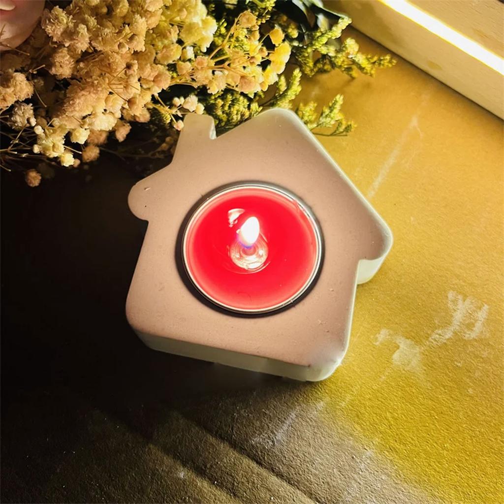 House Shaped Candle Stand Molds House Candlestick Molds for Making Candlestick Tealight Holder Room Decorations