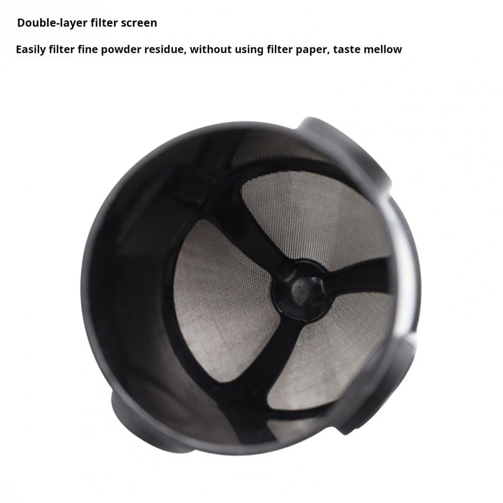 Пуровер кофейная воронка из нержавеющей стали, кофеварка, двухслойный фильтр, экологичный конусный фильтр, легко чистить, многоразовый кофе