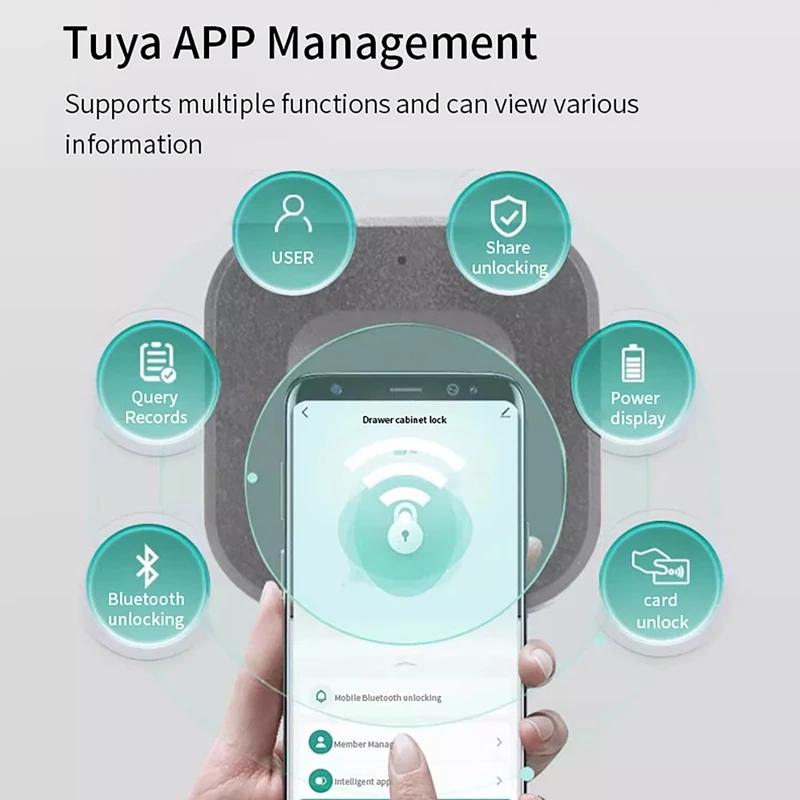 Tuya APP Отпечаток пальца Умный ящик Шкаф Невидимый замок Пароль Разблокировка Шкаф Мебель Электронный бесключевой сенсорный замок