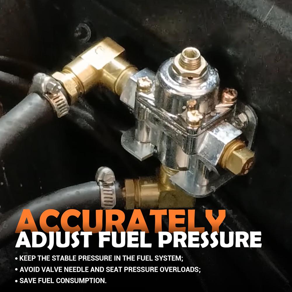 12-804 & 12-803 Upgrade Adjustable Fuel Pressure Regulator, w/ Gauge Replacement for Holley & Edelbrock carburetors