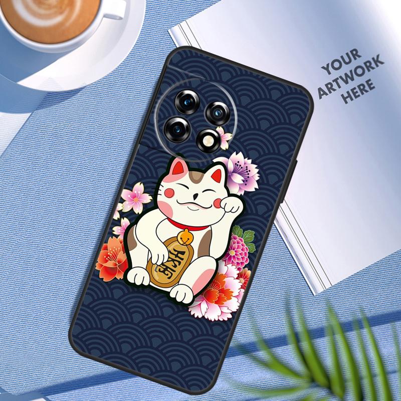 Счастливый Кот Манеки Неко Японский Чехол Для OnePlus Nord 5 CE 2 3 4 Lite N30 OnePlus 11 12 13 15 12R 13R 10T 13T 9 10 Pro Обложка