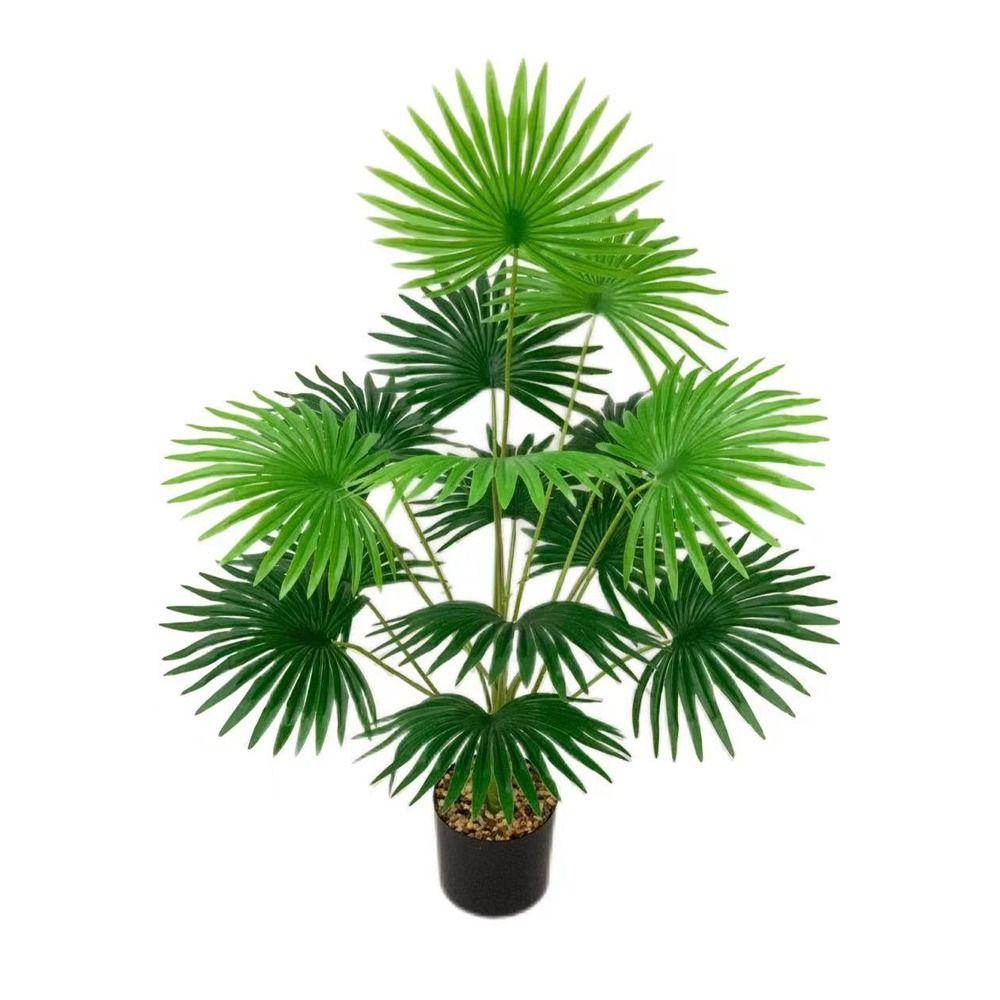 Большое искусственное веерообразное растение с 9-18 листьями, пальмовое искусственное растение, рождественский декор