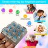 9 Keys Keyboard Fidget Keychain Stress Anxiety Relief Portable Travel Quiet Kids Adults Mechanical Keyboard Clicking Sensory Keycap Toy