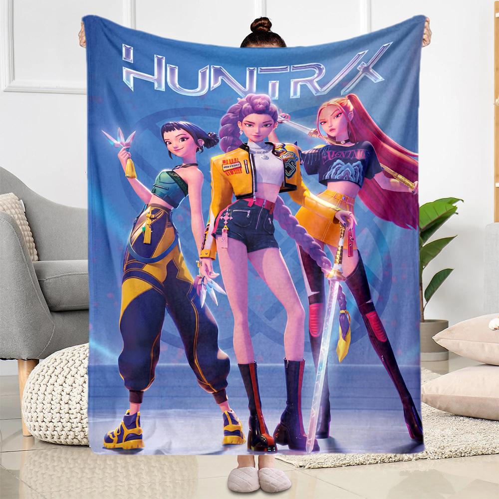 Futuristic Fashion Party Blanket Ultra-Soft Great for Couch Office Chair Picnics Four Seasons Universal Playful Design
