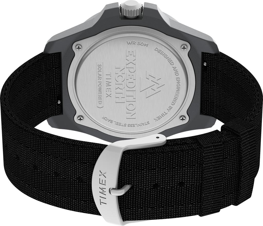 Watch Expedition Ocean Black Dial Ocean Plastic Mineral Glass Solar 5 ATM Water Resistant 44MM Watch TW2V40500 Black [TIMEX] Free-dive Men's