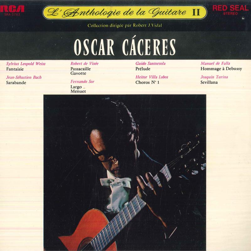 Виниловая пластинка OSCAR CACERES Lanthologie De La Guitare 2 Oscar C SRA2762 RCA RED SEAL Япония Классика Б/У