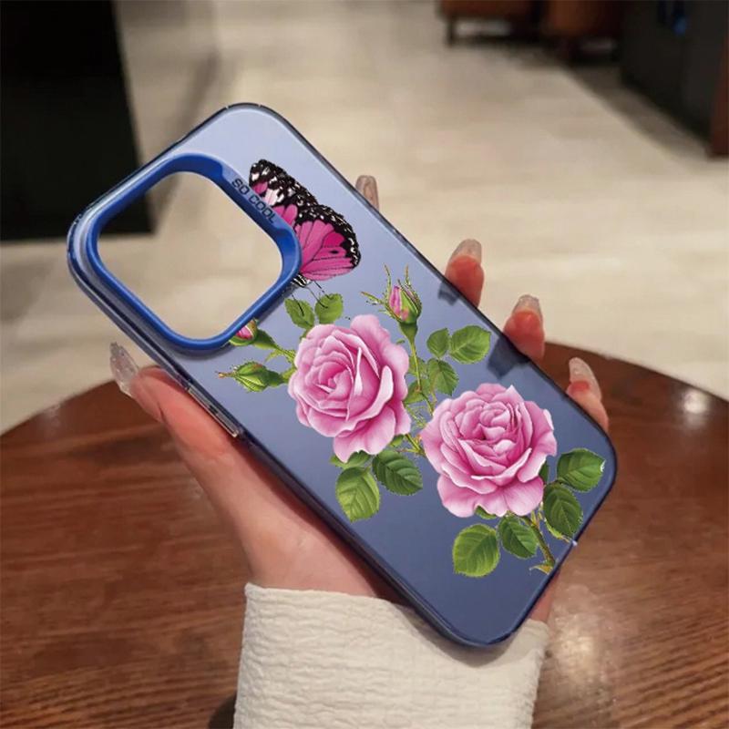 Чехол Rose Flower для iPhone 16 Pro Max Samsung A55 A35 S24 FE Xiaomi Redmi Note 13 Pro 14C Huawei Honor 200 противоударный бампер для телефона с защитой от царапин