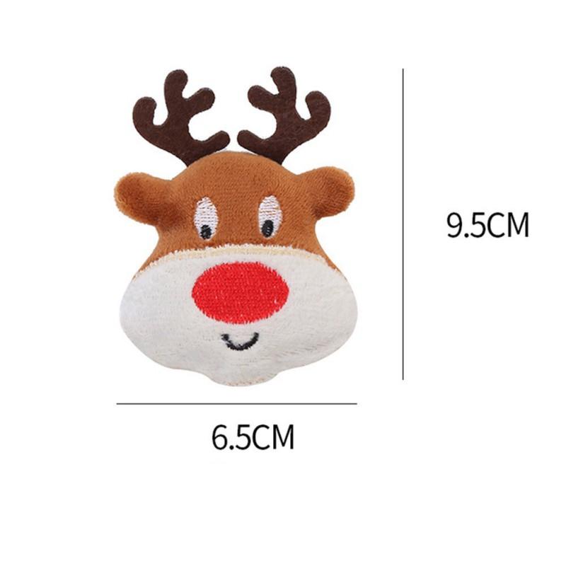 Santa Claus Holiday Dog Toy Plush Chew Toy Christmas Stocking Stuffer for Pets Small Dogs Indoor Cats