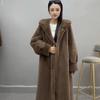 Imitation Mink Velvet Coat Autumn and Winter Women's Long Over-the-knee Loose Large-size Hooded Jacket