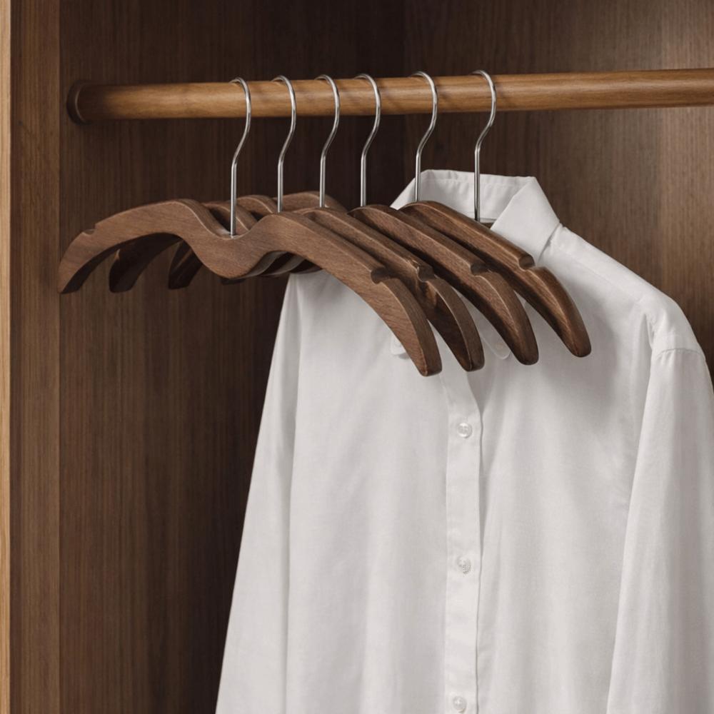 2pcs Space Saving Clothes Drying Rack Shoulder Protecting Garment Hanger Hotel