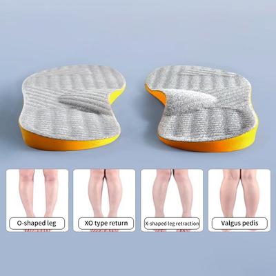 Ортопедическая обувь с поддержкой свода стопы при плоскостопии, стельки на подошве для ног, мужчин и женщин, O/X, корректирующая подушечка для ухода за ногами, ортопедическая стелька из искусственной кожи