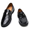 Fashion Men's Patent Leather Loafers  Business Shoes Hollowed Out and Breathable Men's Genuine Leather Casual Shoes Big Size 47 48