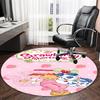 1pc Princess Strawberry4 Carpet, Round Rug, Comfortable, Suitable for Entryways, Living Rooms, Office, And Bedrooms, Christmas Decoration