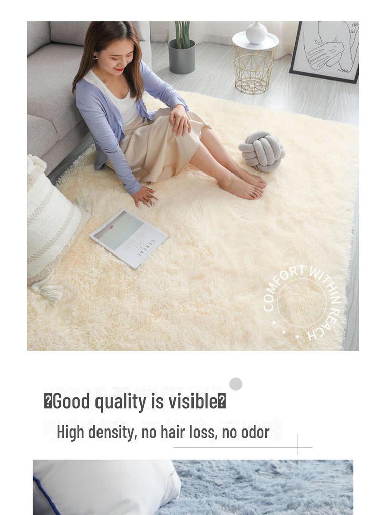 Модный плюшевый ковер для спальни и прикроватный коврик для девочек