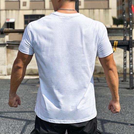 Мужские свободные спортивные футболки, летние футболки с круглым вырезом и коротким рукавом, футболки для тренировок на открытом воздухе, повседневные базовые топы для повседневной жизни, спорта и улицы