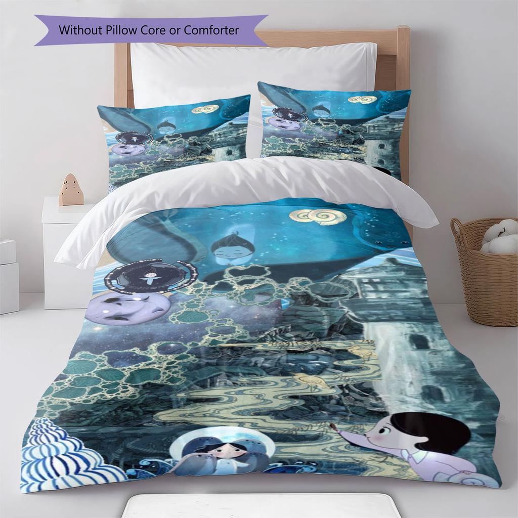SOTS Sea Soul Bedding Quilt Set Quilt Cover Pillowcase Home Decoration Birthday Gift (1 * duvet cover + 2 * pillowcase, without core)