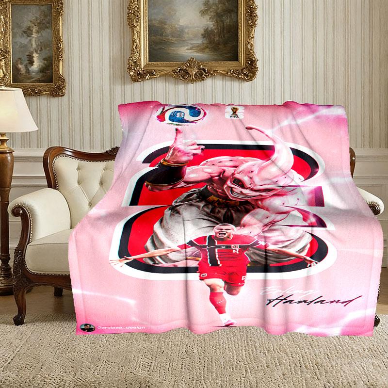 1pc Digital Print Nap Blanket, Erling Haaland Blanket for Home Use, All Season Warmth, Christmas and Valentine's Day Gift Blanket