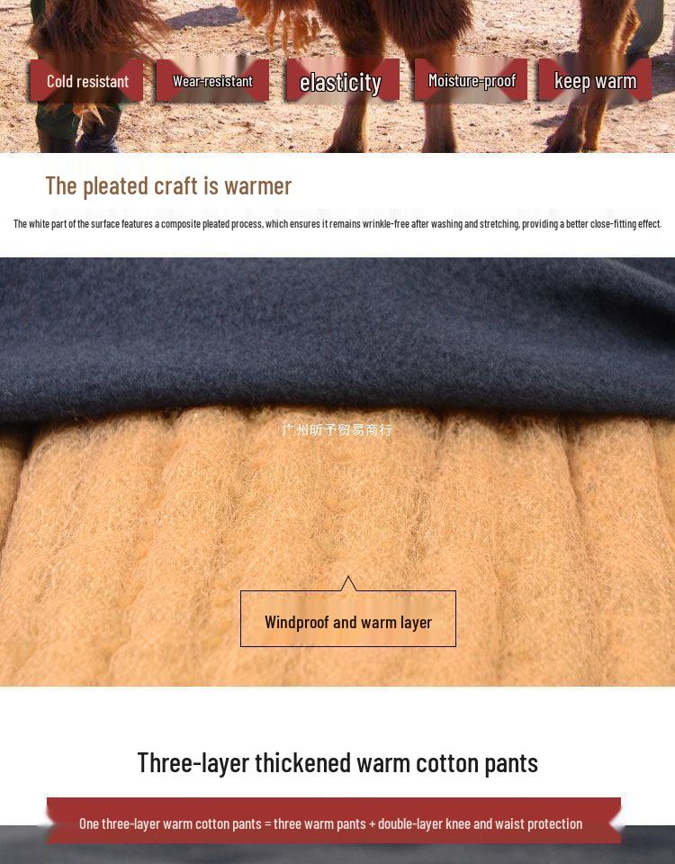 Мужской теплый зимний комплект: Хлопковый утепленный костюм (куртка и брюки) для пожилых – с флисовой подкладкой, верблюжий пух, идеально для папы или дедушки.