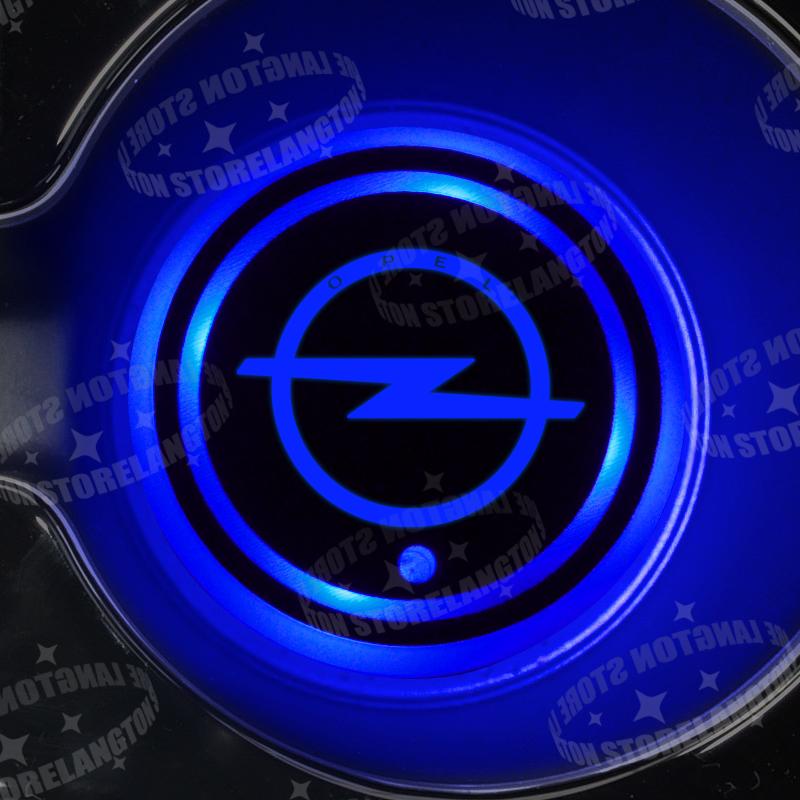 Q13-GTC Logo Car USB Color Water Coaster Car Interior Ambience Lighting Mat For Vauxhall Opel OPC Line Rocks Corsa Astra Decorative