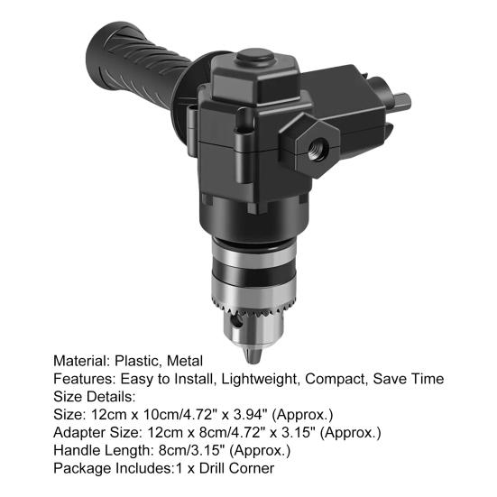 Угловой патрон для дрели с нескользящей ручкой Легко использовать металлическую практичную универсальную отвертку электрические аксессуары для ремонтных работ