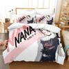 Kawaii Girls NANA Bedding Set Single Twin Full Queen King Size Bed Set Adult Kid Bedroom Duvet Cover Sets 3D Anime