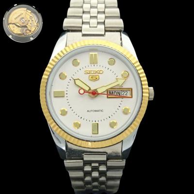 Б/У SEIKO 5 АВТОМАТИЧЕСКИЕ ЯПОНСКИЕ МУЖСКИЕ РЕДКИЕ ЗОЛОТЫЕ ЧАСЫ С МЕХАНИЗМОМ 575a-a304781-2