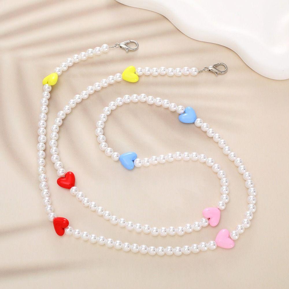 Beaded Pearl Strap Crossbody Chain DIY Doll Chain Portable Bag Chain