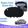Звуковая накладка на капот двигателя для Volkswagen VW Passat B7 2011~2015, огнестойкие теплоизоляционные чехлы из хлопка для автомобилей, аксессуары для интерьера