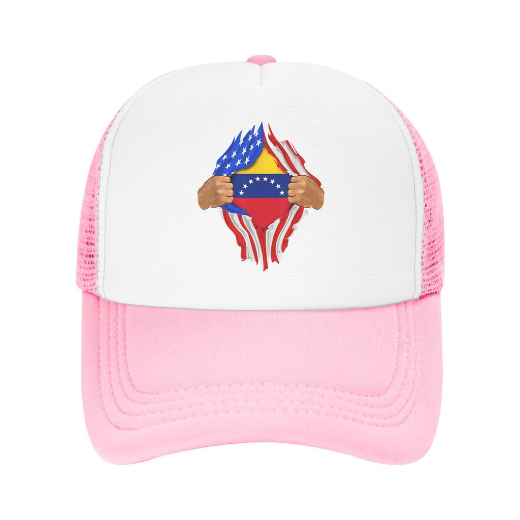 Venezuelan Blood Inside Me Venezuela Flag Mesh Baseball Cap Unisex Outdoor Trucker Hat Snapback Caps Dad Hat Summer Trucker Cap