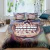3D Printed Floral Skull Duvet Cover Set Mandala and Sugar Skull Bedding Sets Skeleton Bones Roses Floral Quilt Cover King Size