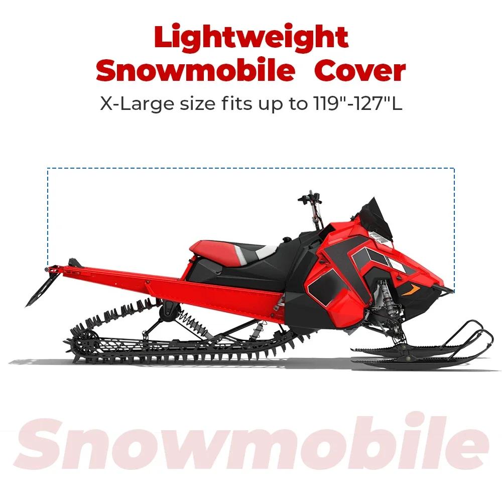 600D TPU Snowmobile Cover Waterproof 119 to 127 Inches Compatible with Polaris RMK INDY for Ski-Doo for Arctic Cat for Yamaha