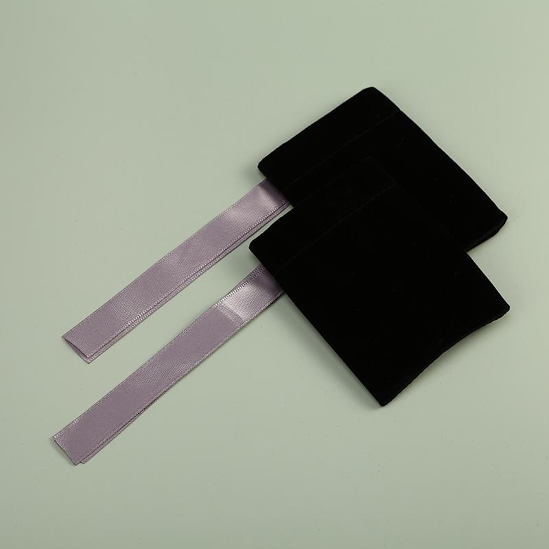 1pcs Bulk Jewelry Packaging Pouches Black Velvet Ribbon Drawstring Bags Luxury Earrings Rings Necklace Bracelet Storage Bags