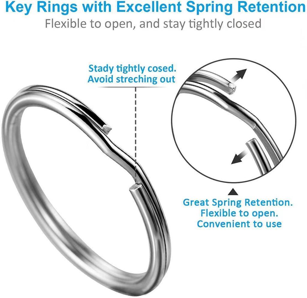 10/20Pcs Silver Plated Metal Keychain Ring Split Ring Keyfob Key Holder Rings Women Men DIY Key Ring Accessories Wholesale