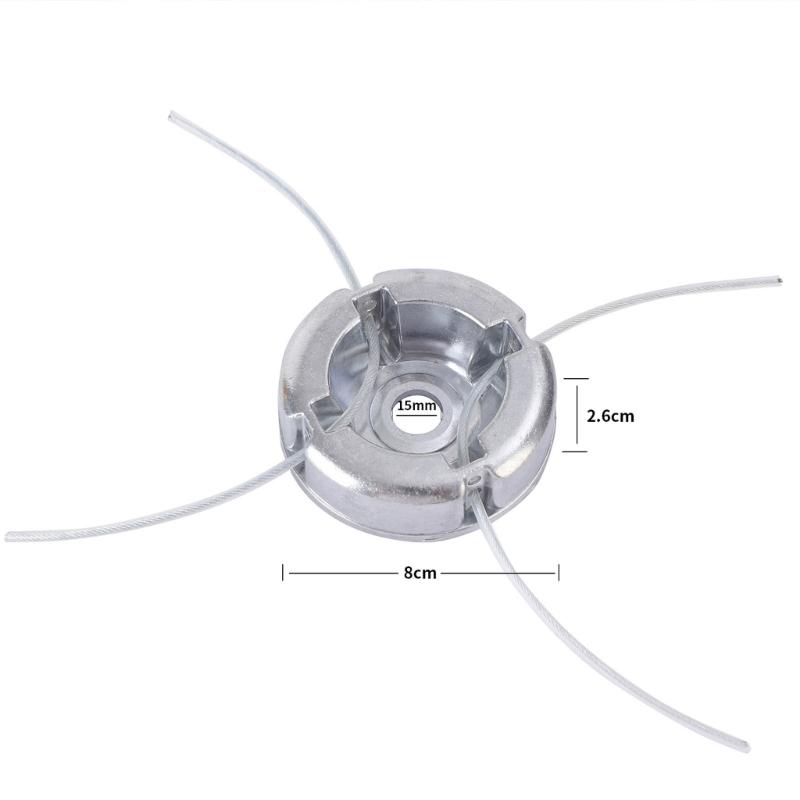 Алюминиевая головка триммера для травы с 4 лесками, головка для триммера, режущая головка с резьбой для аксессуаров для газонокосилки