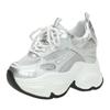 Fashion 10CM Summer Breathable Mesh Sneakers Thick Bottom Sports Shoes New 2024 Women Wedges Casual Chunky Shoes High Platform Sneakers
