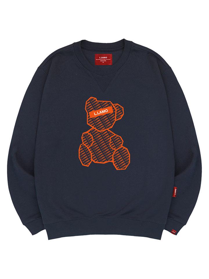Толстовка с логотипом Ellamo и мишкой, унисекс, большие размеры S~4XL (Тип А)