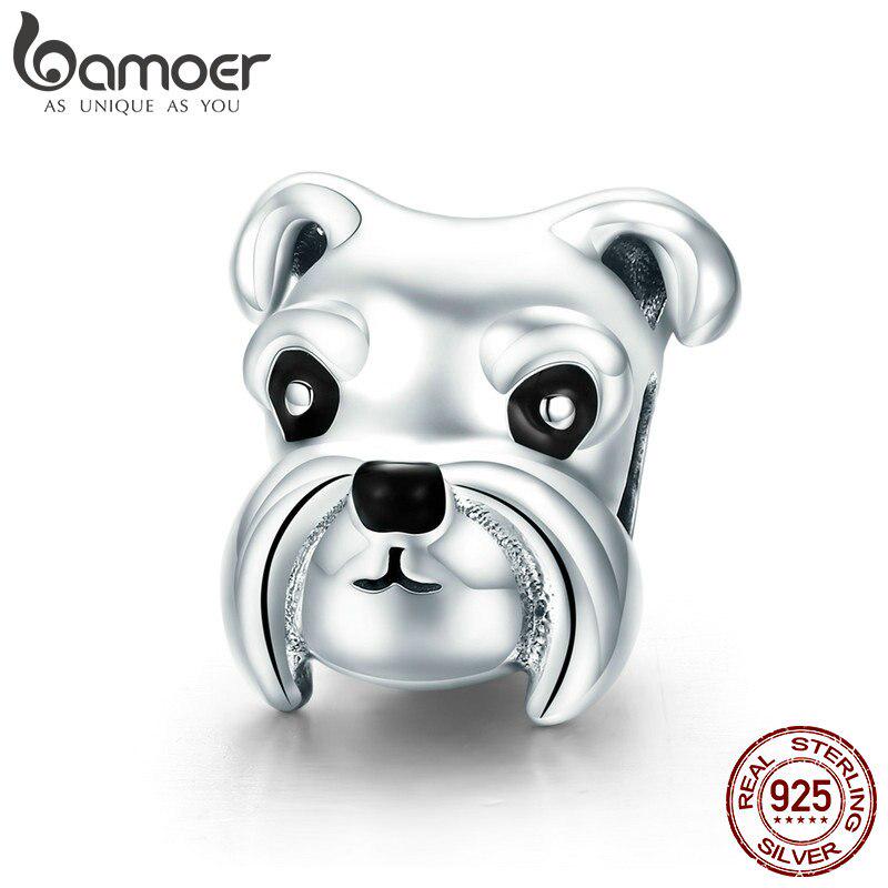 BAMOER 925 Sterling Silver A Dog 's Story Poodle Puppy French Bulldog Beads Charm Fit Bracelet