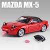 1/32 Mazda Miata MX5 Alloy Scale Car Model Diecast Miniature Car Toy Vehicle Sound and Light Collection Children Toy Gift