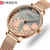 Women Watches Top Brand Luxury Stainless Steel Strap Wristwatch for Women Rose Clock Stylish Quartz Ladies Watch 9065
