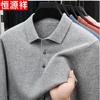 Hengyuanxiang Men's Polo Neck Wool Blend Sweater